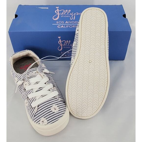 Jellypop Dallas Blue Floral Lace Up Canvas Sneaker Shoes Womens Size 5.5M New - Picture 4 of 5